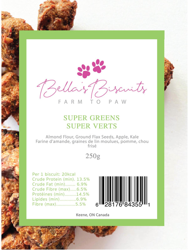 Bella's Biscuits Super Greens Dog Treats