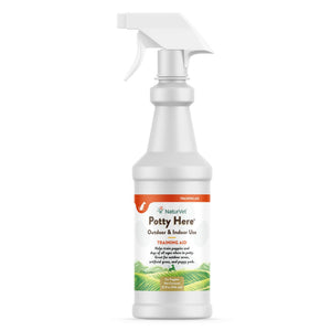 NaturVet Spray d'aide à l'apprentissage Potty Here pour utilisation intérieure et extérieure