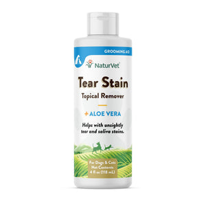 NaturVet Tear Stain Topical Remover Plus Aloe Dog & Cat Supplement, 4-oz
