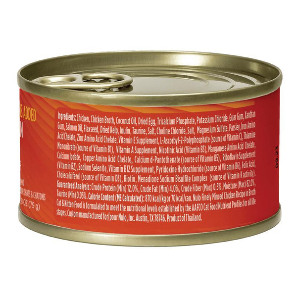 Nulo Finely Minced Chicken in Broth Wet Cat Food Can
