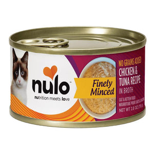 Nulo Finely Minced Chicken & Tuna in Broth Wet Cat Food Can