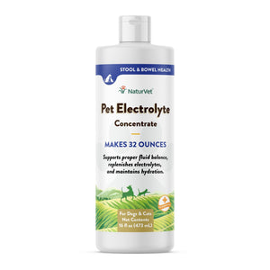 NaturVet Pet Electrolytes Concentrate Liquid Dog & Cat Supplement, 16-oz