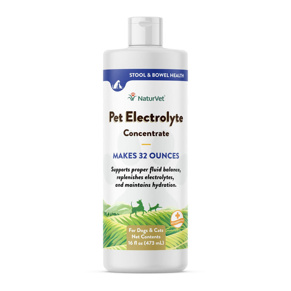 NaturVet Pet Electrolytes Concentrate Liquid Dog & Cat Supplement, 16-oz
