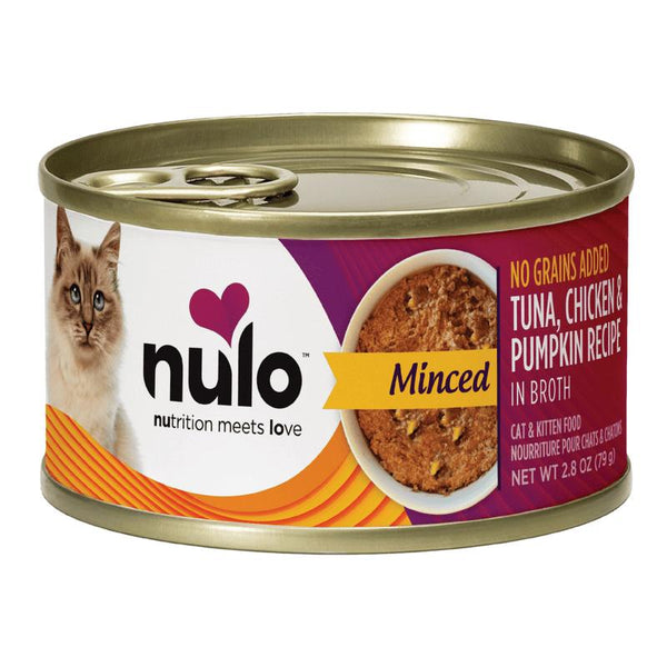Nulo Minced Tuna, Chicken & Pumpkin in Broth Wet Cat Food Can