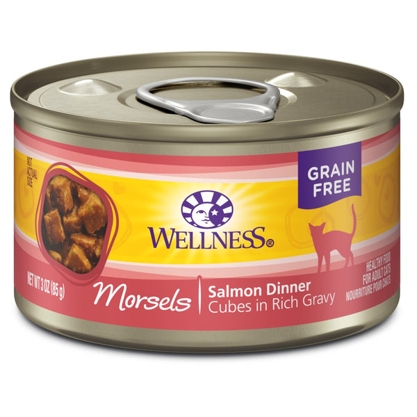 Wellness Complete Health Grain-Free Morsels Salmon Dinner Wet Cat Food Cans