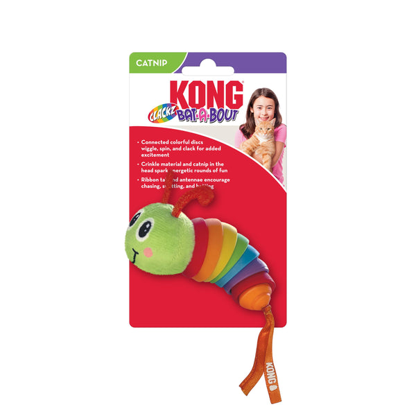 KONG Jouet Chat Chenille Bat-a-Bout Clackz