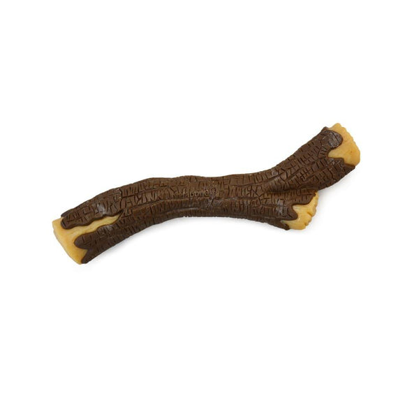 Nylabone Strong Chew Real Wood Stick Hickory Smoked Beef Flavor Dog Toy