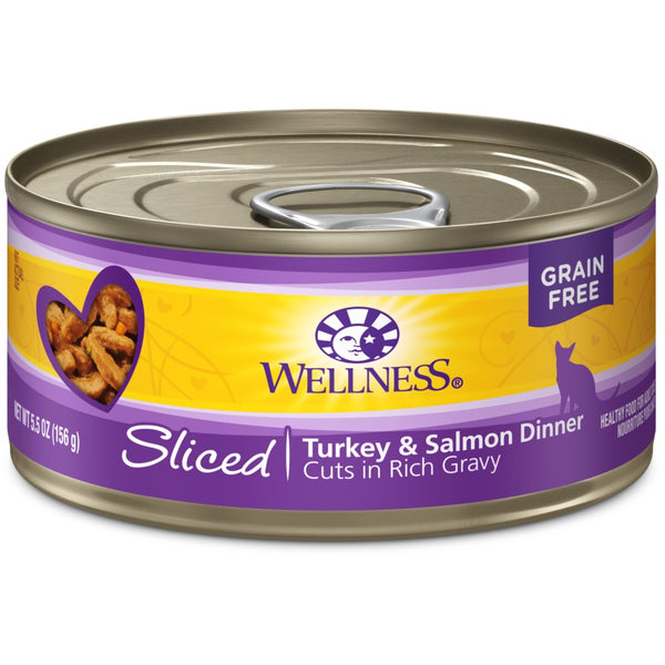 Wellness Complete Health Sliced Turkey & Salmon Dinner Wet Cat Food Cans