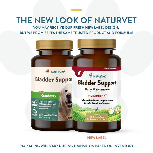 NaturVet Bladder Support Plus Cranberry Chewable Tabs Dog Supplement, 60-count