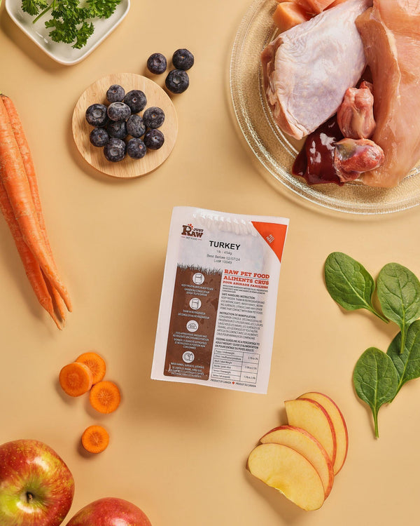 Just Raw Dinde Complète Nourriture Congelée pour Chiens