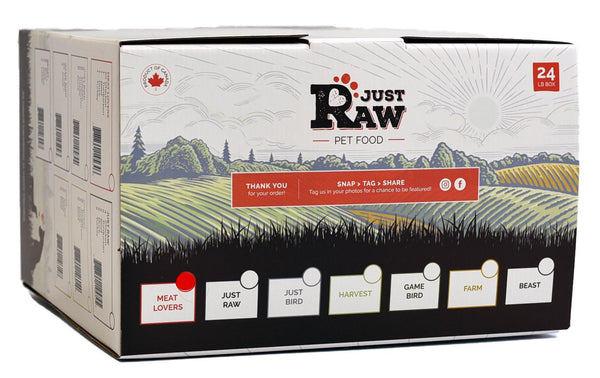 Just Raw Meat Lovers Combo Nourriture congelée complète pour chiens