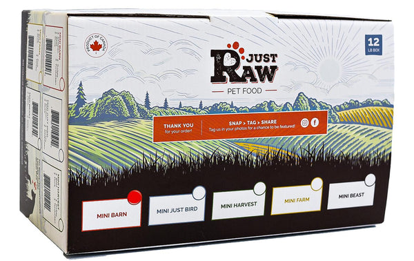Just Raw Mini Barn Combo Nourriture congelée complète pour chiens