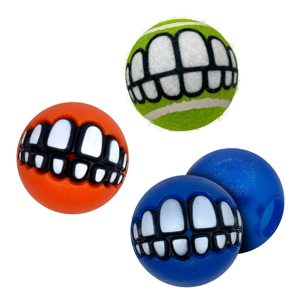 KONG Grinz by Rogz Variety Ball Dog Toy, Medium