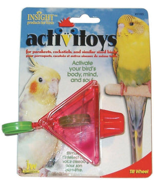 JW Pet ActiviToy Tilt Wheel Bird Toy, Assorted Colors