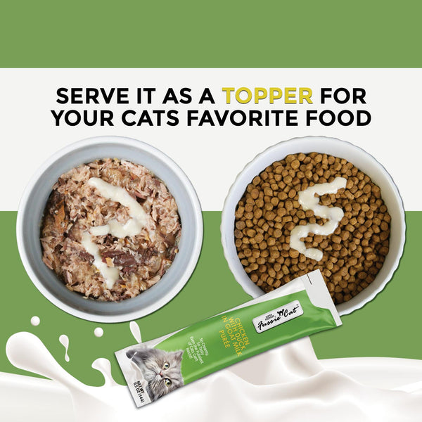 Fussie Cat Super Premium Chicken with Duck in Goat Milk Puree Cat Treats
