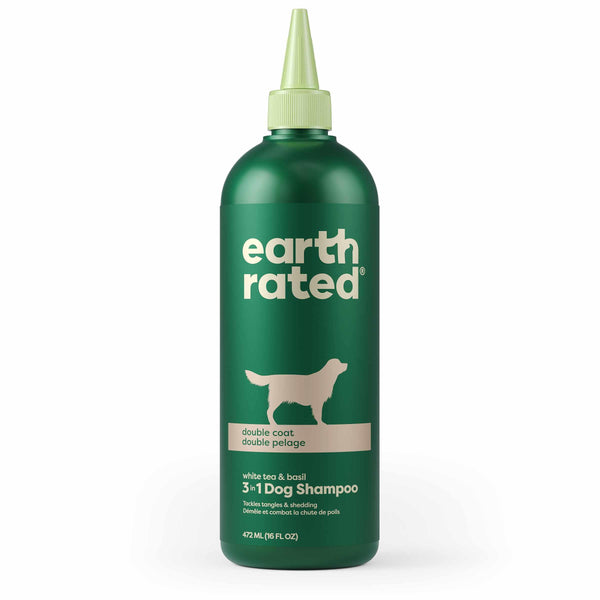 Earth Rated White Tea & Basil Double Coat 3-in-1 Dog Shampoo