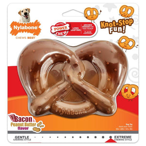 Nylabone Durachew Power Chew Pretzel Bacon & Peanut Butter Flavor Dog Toy