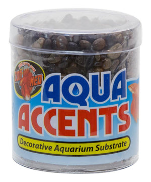Zoo Med Aqua Accents River Pebbles Aquarium Substrate, Dark