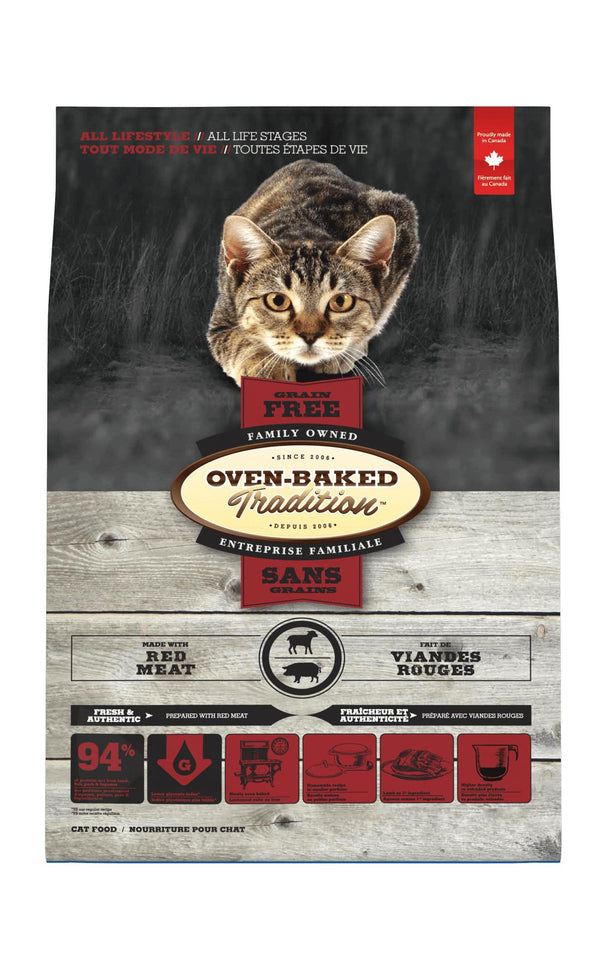 Oven-Baked Tradition Nourriture sèche sans céréales pour chat à la Viande Rouge