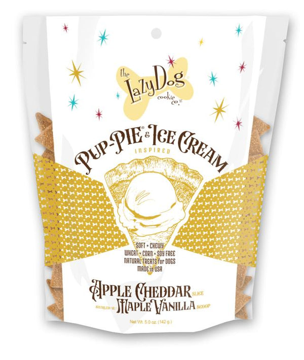 The Lazy Dog Cookie Co. Friandises pour chiens Pup-PIE & Crème glacée Pomme Cheddar à l'Érable & Vanille
