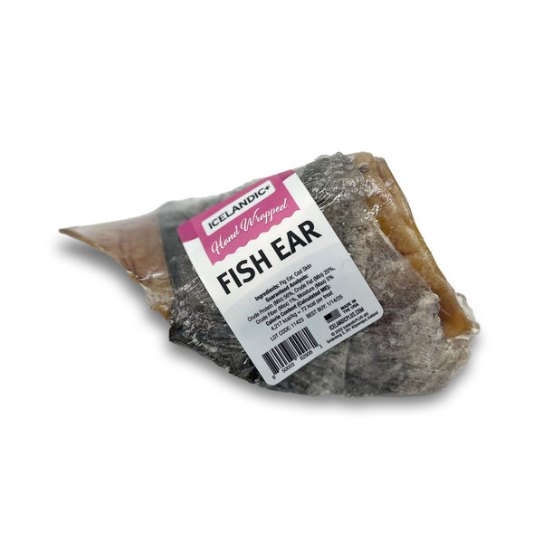 Icelandic+ Hand Wrapped Fish Ear Cod Skin Wrapped Pig Ear Dog Treats