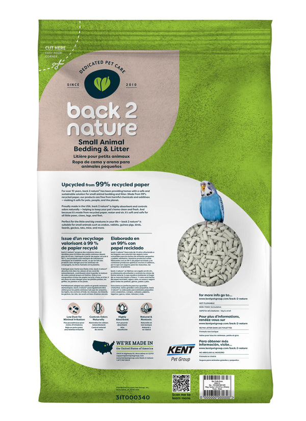Back-2-Nature Litière et couchage pour petits animaux en granulés