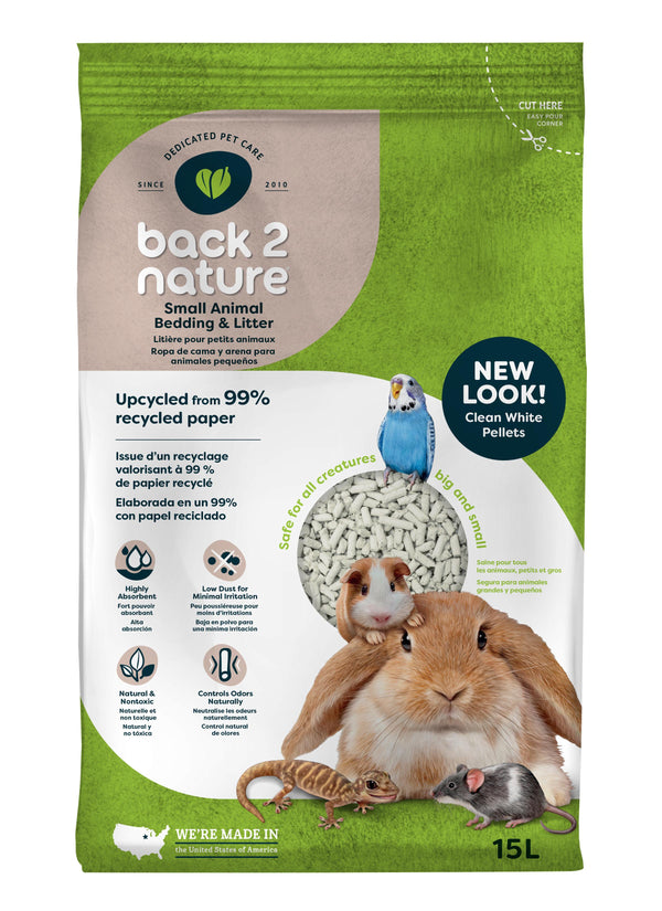 Back-2-Nature Litière et couchage pour petits animaux en granulés