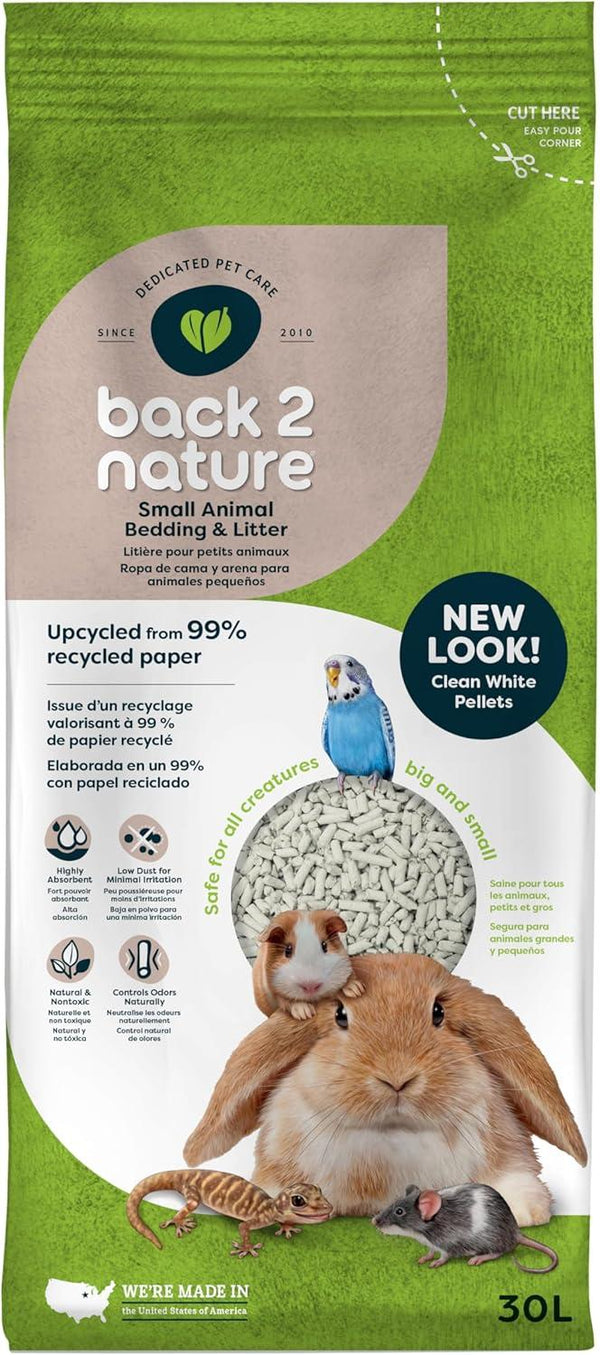 Back-2-Nature Litière et couchage pour petits animaux en granulés
