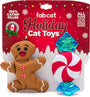 fabdog fabcat Jouet pour chat à l'herbe à chat Bonhomme Pain d'épice et Menthe poivrée des Fêtes