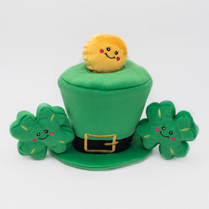 ZippyPaws St. Patrick’s Burrow Leprechaun Hat Dog Toy