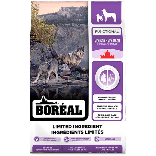 Boreal Functional Formule à ingrédients limités à la Venaison pour chiens de toutes races, alimentation sèche