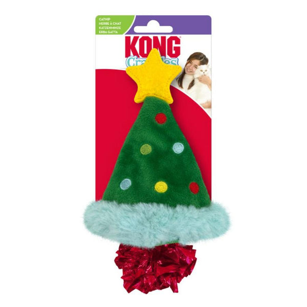KONG Jouet chat sapin de Noël Crackles Holiday