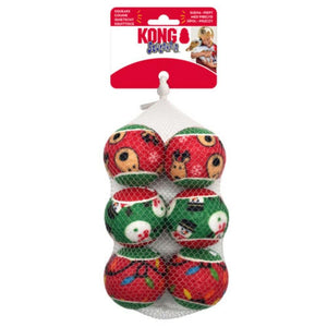 KONG Holiday SqueakAir Balls Dog Toy, Medium