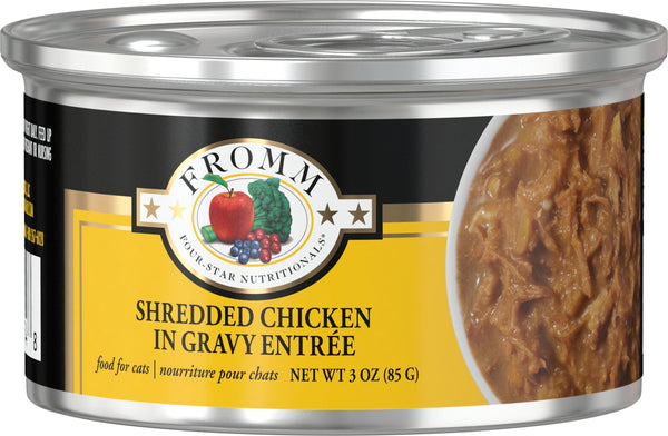 Fromm Four-Star Nutritionals Shredded Chicken in Gravy Entree Wet Cat Food Can