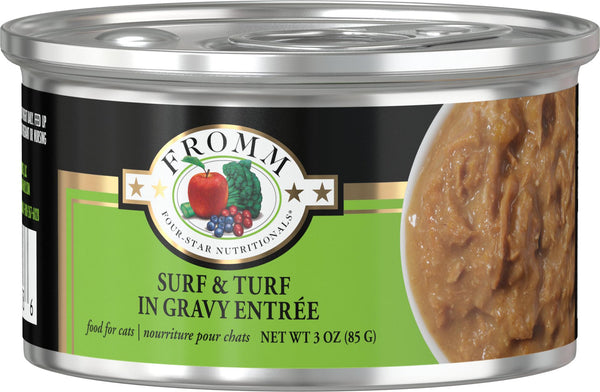 Fromm Four-Star Nutritionals Surf & Turf in Gravy Entree Wet Cat Food Can