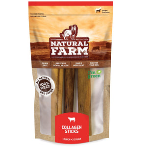 Natural Farm Friandises bâtonnets de collagène, 12 pouces
