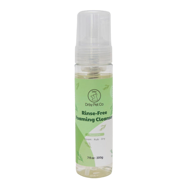 Drby Pet Co. Nettoyant moussant romarin sans rinçage pour chiens