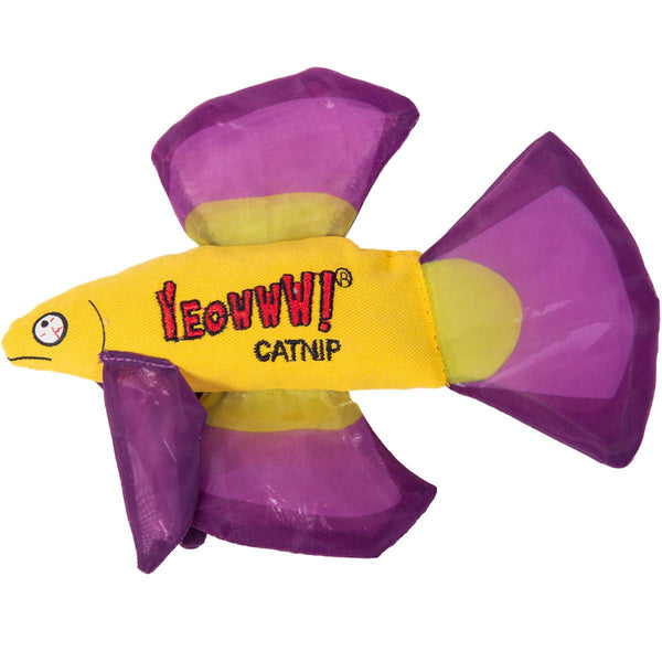 Yeowww! Jouet pour chat Mo Betta Fish, violet