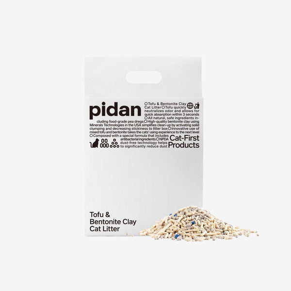 pidan Litière pour chat Tofu & argile bentonite