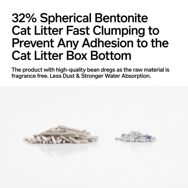 pidan Litière pour chat Tofu café & argile bentonite