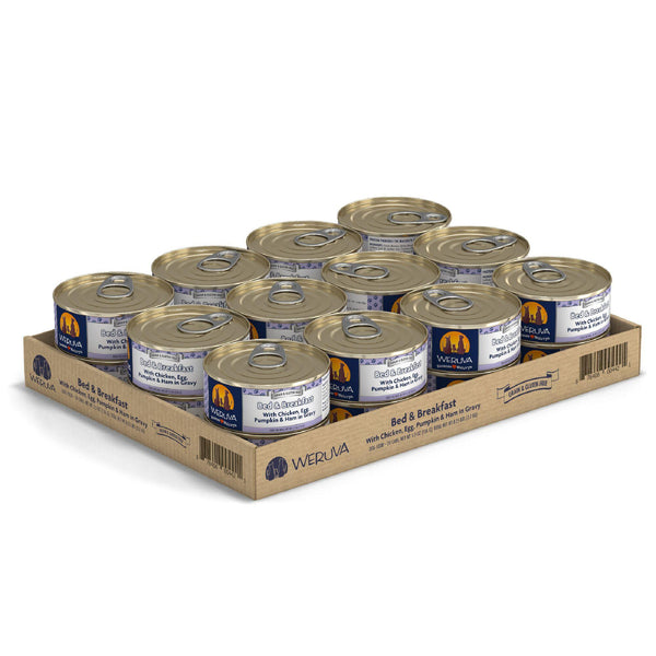 Weruva Classic Dog Bed & Breakfast with Chicken, Egg, Pumpkin & Ham in Gravy Wet Dog Food Can