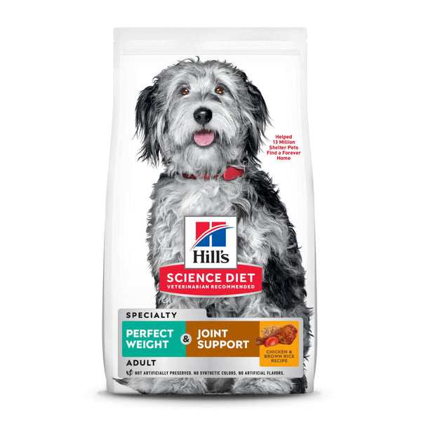 Hill's Science Diet Adult Perfect Weight & Joint Support Chicken & Brown Rice Dry Dog Food