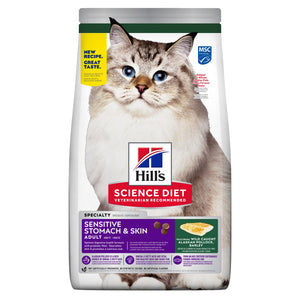 Hill's Science Diet Adult Sensitive Stomach & Skin Pollock Meal & Barley Dry Cat Food