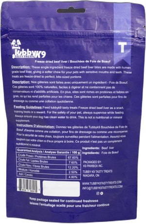 TubbyK9 Beef Liver Freeze-Dried Dog Treats