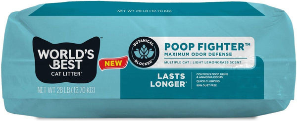 World's Best Poop Fighter Maximum Odor Defense Scented Clumping Cat Litter