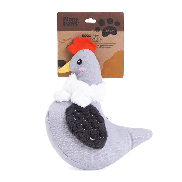 ZippyPaws ecoZippy Cotton Cuddler Chicken Dog Toy