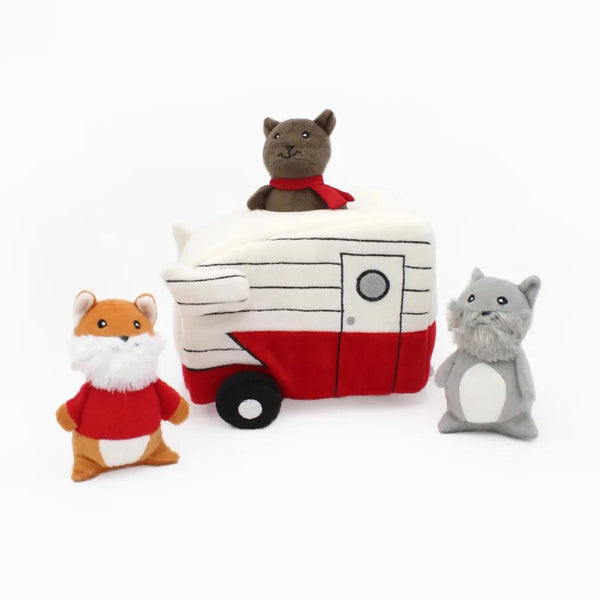 ZippyPaws Zippy Burrow Retro Camper Dog Toy