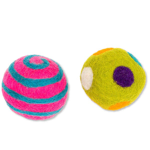 Dharma Dog Karma Cat Jouet Balle en Laine pour Chats, Couleurs Variées, 1,5 po