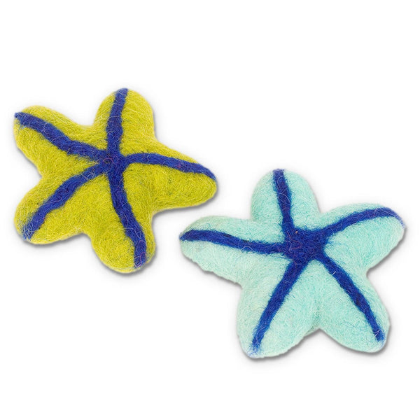 Dharma Dog Karma Cat Starfish Wool Cat Toy, Assorted Colors