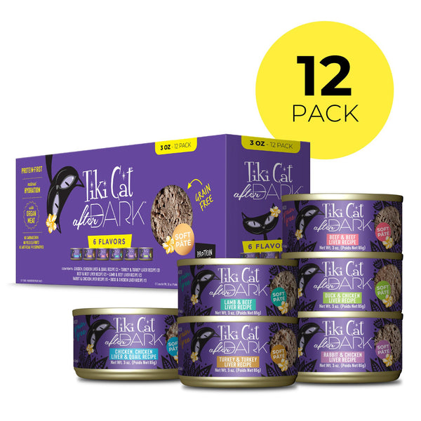 Tiki Cat After Dark Pate Variety Pack Wet Cat Food Can